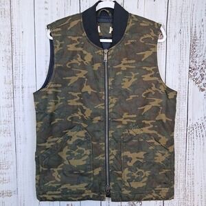 NWOT TAYLOR STITCH 40 Workhorse Vest Camo Boss Duck Organic Hemp Lined Pockets